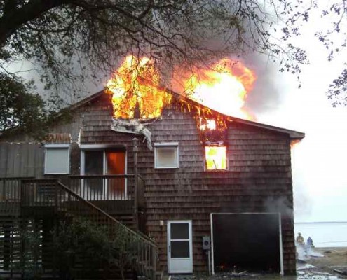 duck house fire before landscaping